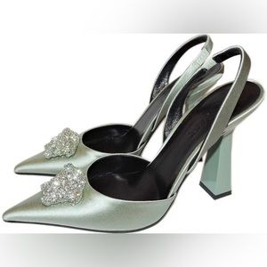 Versace Medusa mint slingback pumps - limited edition